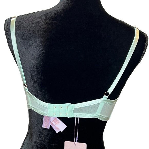 Savage X Fenty Rihanna Mint Green Puff Daisy Womens Bra 34DD Lingerie Undergarme - Picture 5 of 12